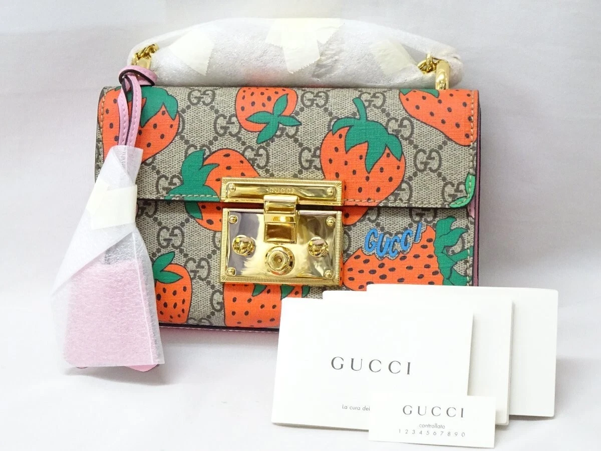 Gucci Padlock GG Strawberry Small Shoulder Bag