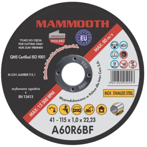 Fits MAMMOOTH M.CI41.A60RBF.115.1/B Mounting Plate, multi-grinder DE stock - Picture 1 of 5