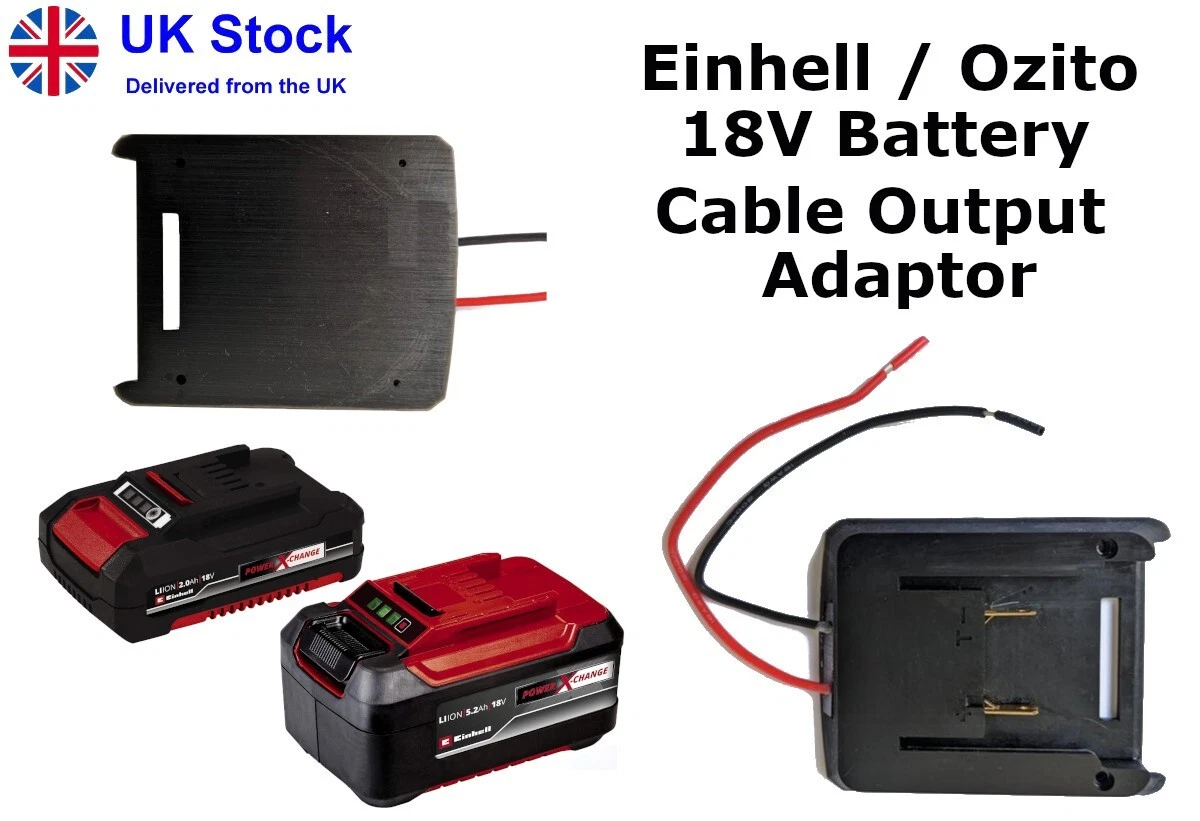 Einhell Ozito 18v Li ion Battery Cable Connector Output Adapter Adaptor Plug DIY
