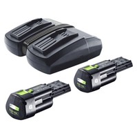 Festool Energie Set 2X Bp 18 Li 3,0 Ergo I Akku 18 V 3,0 Ah + Tcl 6 Duo Lader