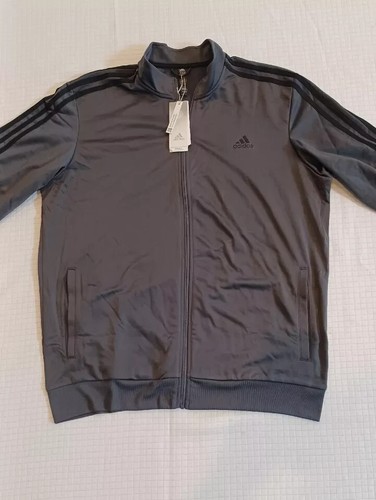 Adidas Mens 3 Stripes Tricot Tracksuit NWT Jacket & Pants Set Gray Multiple Sz - Picture 3 of 10