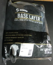 Soffe Military T-Shirt 100 Percent Cotton Base Layer 3-Pack Small (34-36) BLACK