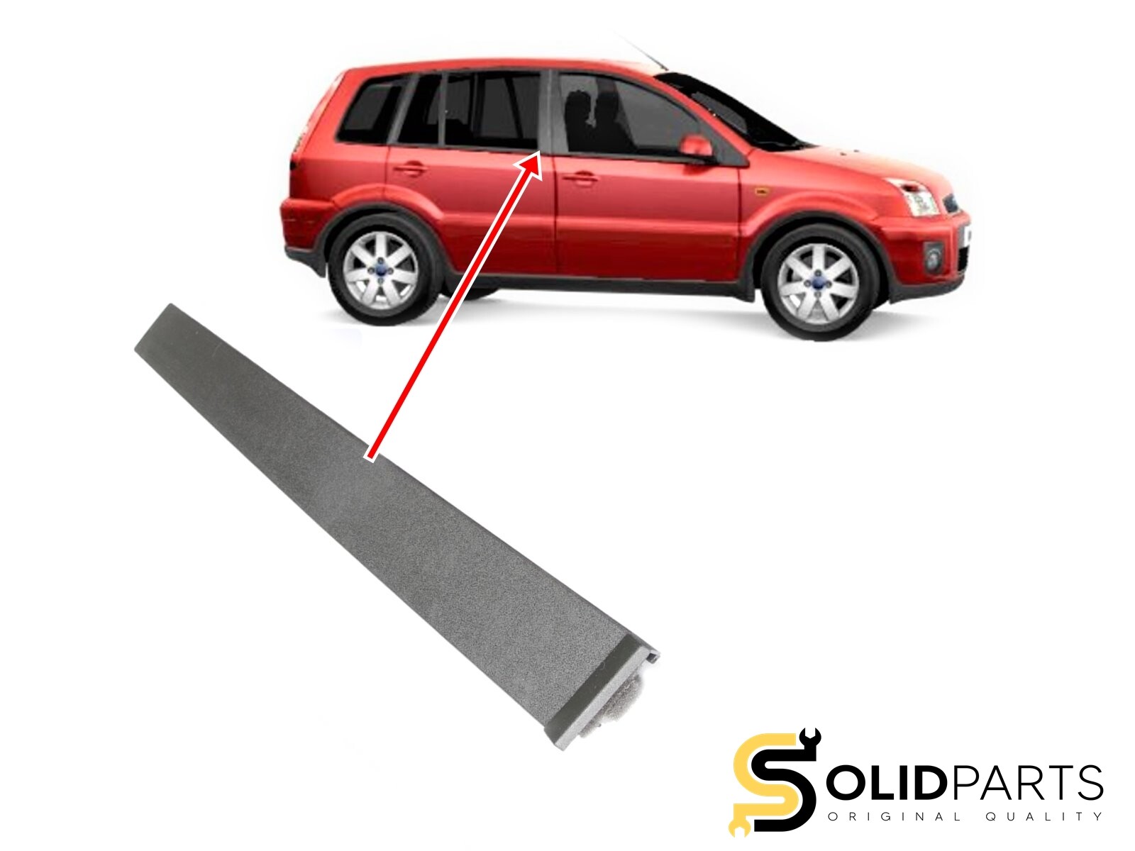 Original S-P Trim Door Post Cover Rear Right B-Pillar Ford Fusion