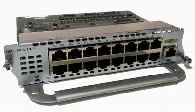 CISCO NME-16ES-1G-P 16-PORT 10/100 PoE ETHERSWITCH PLUG-IN MODULE 1-PORT GIGABIT