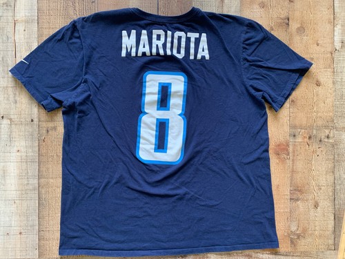 Nike Tee NFL Tennessee Titans Football Mariota #8 T-Shirt XL Athletic Cut Used* - Picture 9 of 9