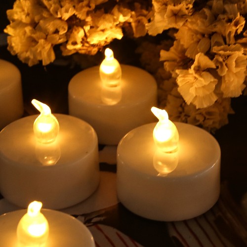 24x Flameless Timer LED Tea Light Votive Candles w/Batteries - 200 Hours Runtime - Picture 11 of 19
