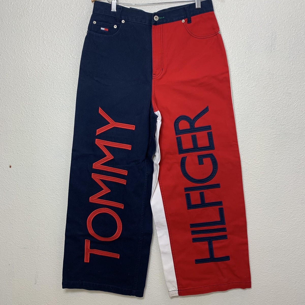 Dead Stock Rare Vintage Tommy Hilfiger Womens Embroidered Jeans Pants  Aaliyah
