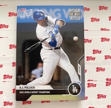 2020 World Series Champions LA Dodgers MLB TOPPS NOW  #WS-8 A.J. Pollock