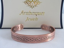 BRAZALETE/PULSERA MAGNÉTICA PARA HOMBRES DE ALTA CALIDAD COBRE CURACIÓN CELTA ALIVIO DEL DOLOR AJMB
