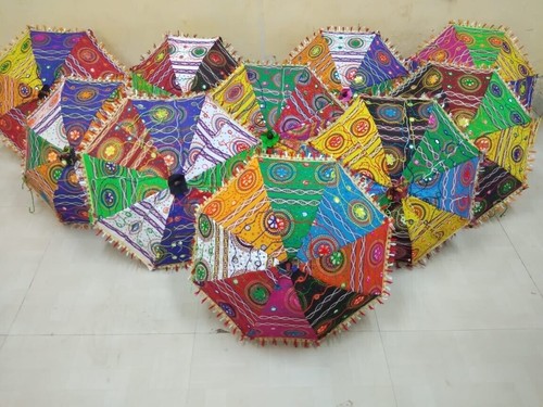 Wholeale 30 PC Umbrella Lot Indian Event Decorative Handmade Cotton Sun Parasol - Picture 3 of 9
