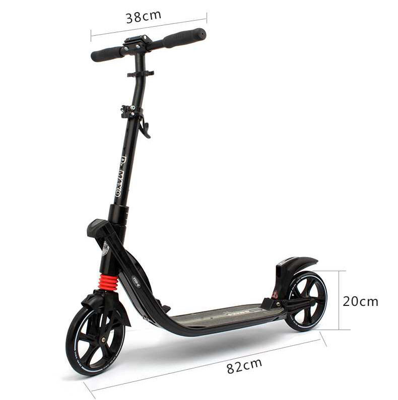 Folding kick Scooter with 8-inch wheels, full suspension