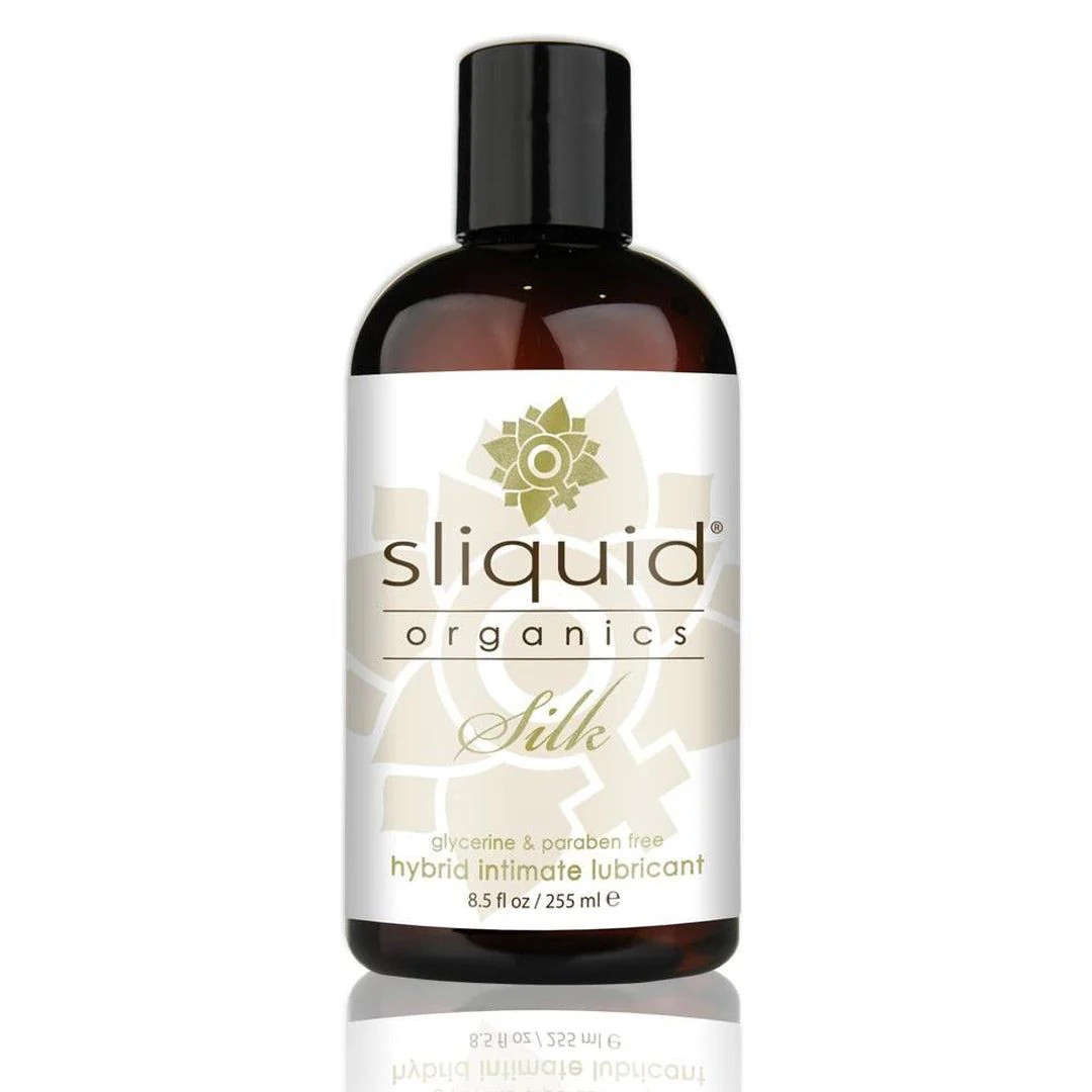 Sliquid Organics Silk - Aloe & Silicone Hybrid Lube | 8.5oz Bottle