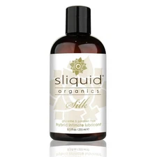 Sliquid Organics Silk - Aloe & Silicone Hybrid Lube | 8.5oz Bottle