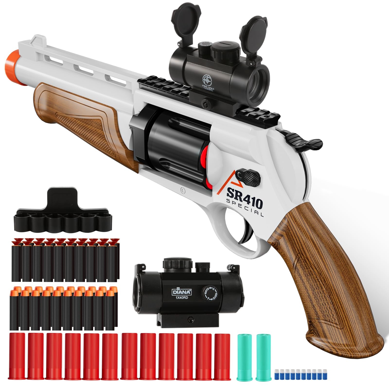 Toy Guns for Boys, Shotgun Foam Blaster, Enhanced Revolver C