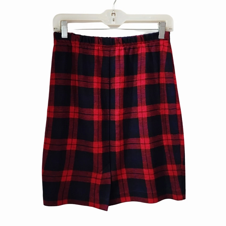 Vintage DBY Ltd Red and Black Red Buffalo Plaid Skirt Set/Suit, Size 11 - Image 4 of 4