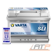 VARTA AUTOBATTERIE 12V 77Ah STARTERBATTERIE 780A E44 + 10g BATTERIE-POL-FETT