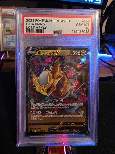 2022 POKEMON JAPANESE SWORD & SHIELD LOST ABYSS #080 GIRATINA V PSA 10