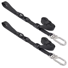 Tie Down Straps 1 Inch x 8 Ft 2 Pack Swivel Carabiner Hooks Motorcycle Bike