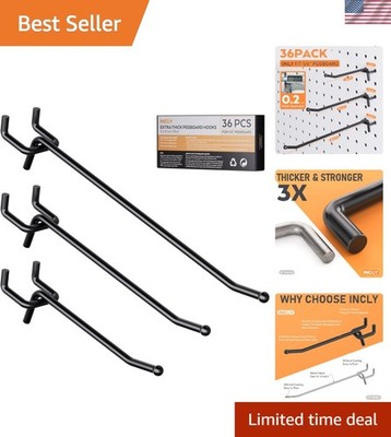 Versatile 36-Piece Pegboard Hooks Set, Heavy-Duty for Garage and Craft Rooms