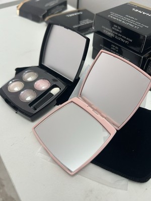 New Chanel Bundle Makeup Set Mirror & Les 4 Ombres Eyeshadow Palette 302 Denim