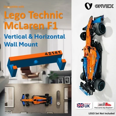 ONVEX Wall mount LEGO Technic Cars McLaren F1 Car 42141 Holder Bracket Two-way