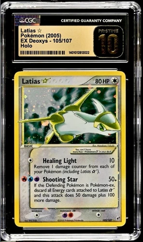 Pokémon TCG Latias Gold Star 105/107 EX Deoxys Holo - CGC Pristine 10