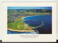 AERIAL VIEW OF APOLLO BAY GREAT OCEAN ROAD VICTORIA SCANCOLOR POSTCARD