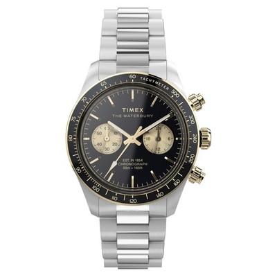 Timex TW2Y24000 Waterbury Heritage Chronograph 39 mm Edelstahlarmband 