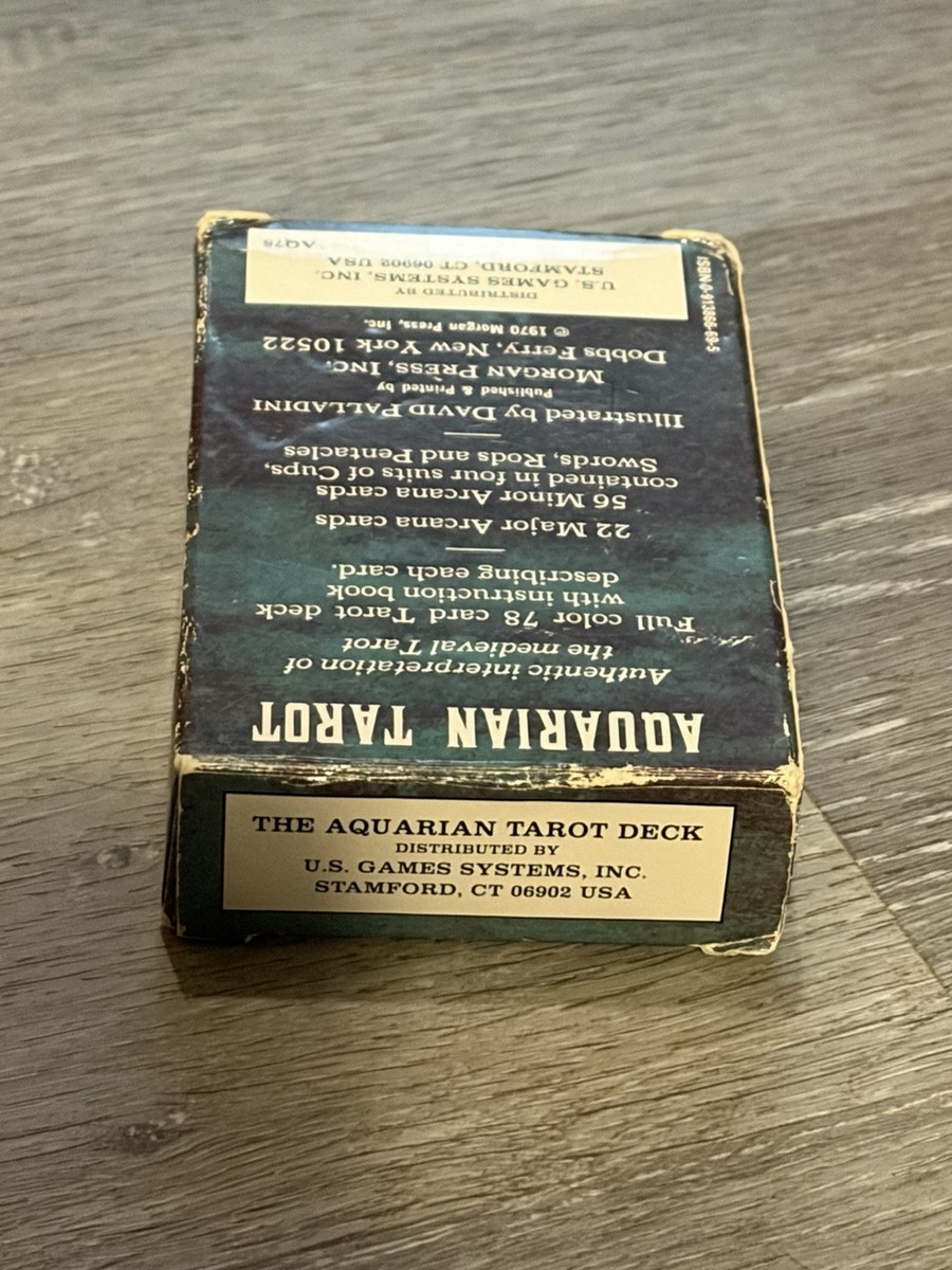 Vintage Aquarian Tarot Card Deck Entitled The Fool 1970 Complete