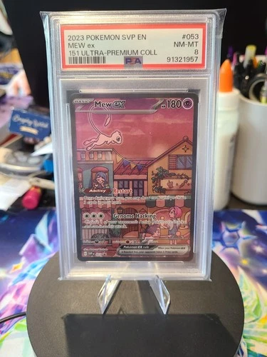 #053 MEW EX 2023 POKEMON SVP EN-SV BLACK STAR PROMO 151 ULTRA-PREM COLL PSA 8