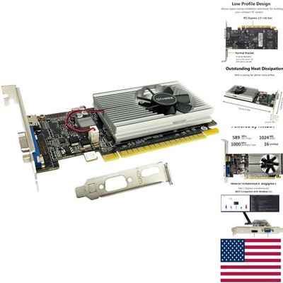 NVIDIA GeForce GT 210 GPU with HDMI and VGA Outputs - Compact Design
