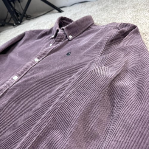 Carhartt WIP Embroidered Logo Button Down Cord Hemd S - Bild 3 von 7