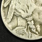 1916 Buffalo Nickel 2 Tail Feathers Weak F Variety Very Fine Dets Free Shipping
