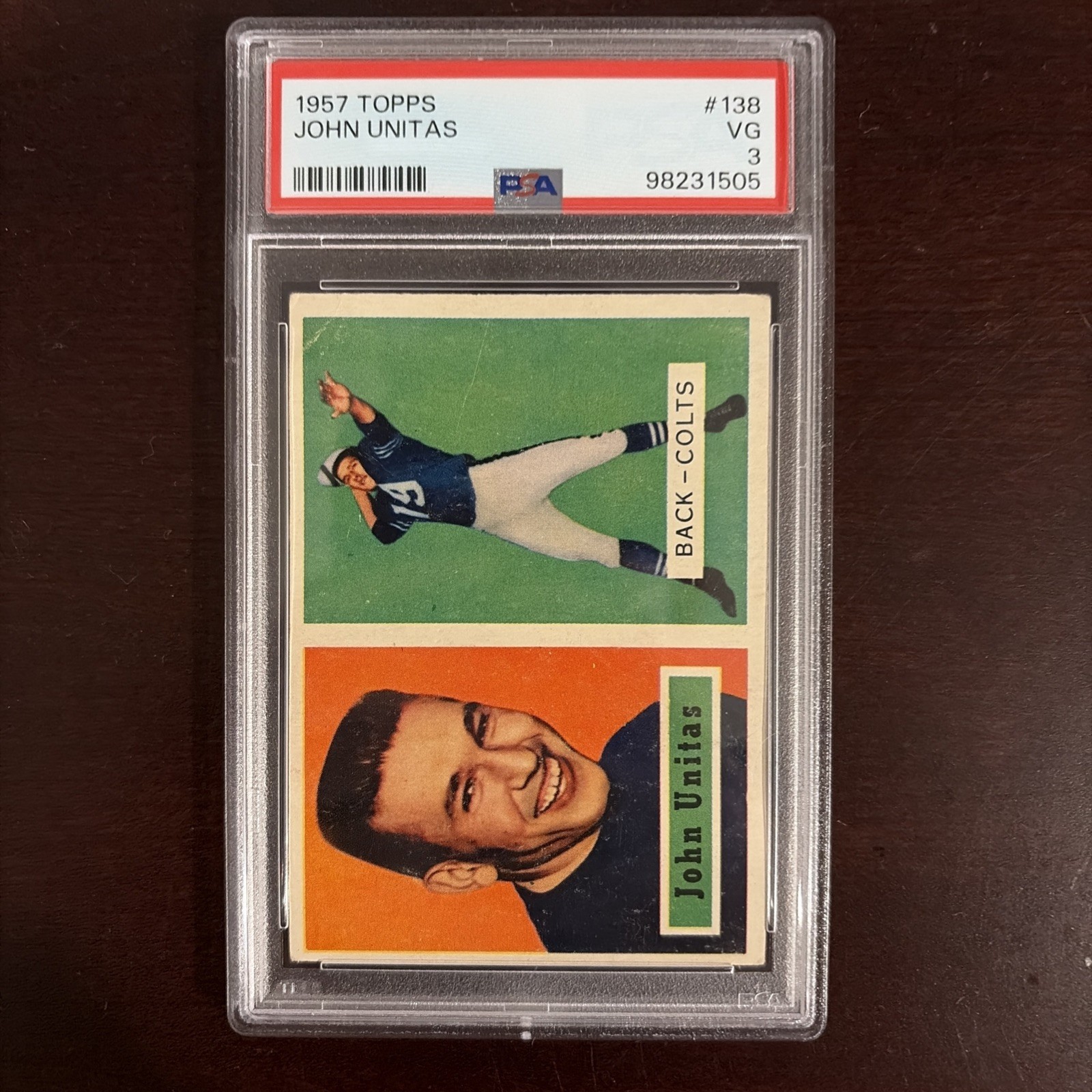 PSA 3 - 1957 Topps Johnny Unitas #138