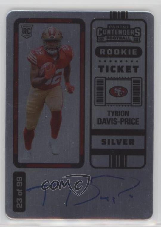 2022 Panini Contenders Ticket RPS Silver /99 Tyrion Davis-Price Rookie Auto RC