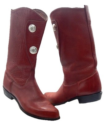 Tony Lama Cordovan Leather Foldover Western Cowboy Boots Floral Conchos 7.5 M
