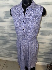 Kate Spade Blue Petals Shirt Dress Size M dium
