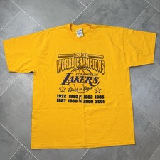 Vintage 2001 LA Lakers Back to Back Champs T ...