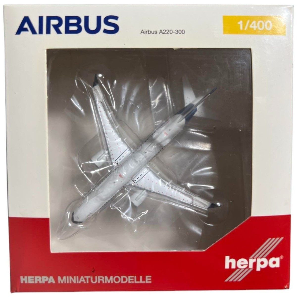 エアバス A220-300 1/400 herpa Herpa Airbus A220-300 1/400 Scale Model with Stand, No