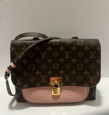 Louis Vuitton Monogram Marignan Classic Shoulder/B Pink/Brown Canvas/Leather New