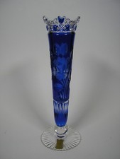 MEISSNER*BLEIKRISTALL VASE*FLORAL DEKOR*HANDG...