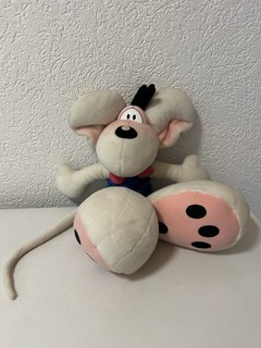 XXL Diddl Maus Plüschtier Stofftier Kinder Spielzeug Vintage Mit Gebrauchsspuren
