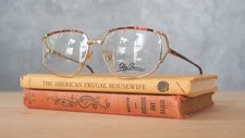 Vintage Eyeglass Frames 1990s By Oleg Cassini semi round Granny Chic Retro