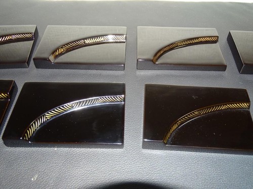 Wajima Lacquer Set Of 6, The Highest Quality, Knife Rest, Chopstick Omuko Takash - Picture 2 of 17