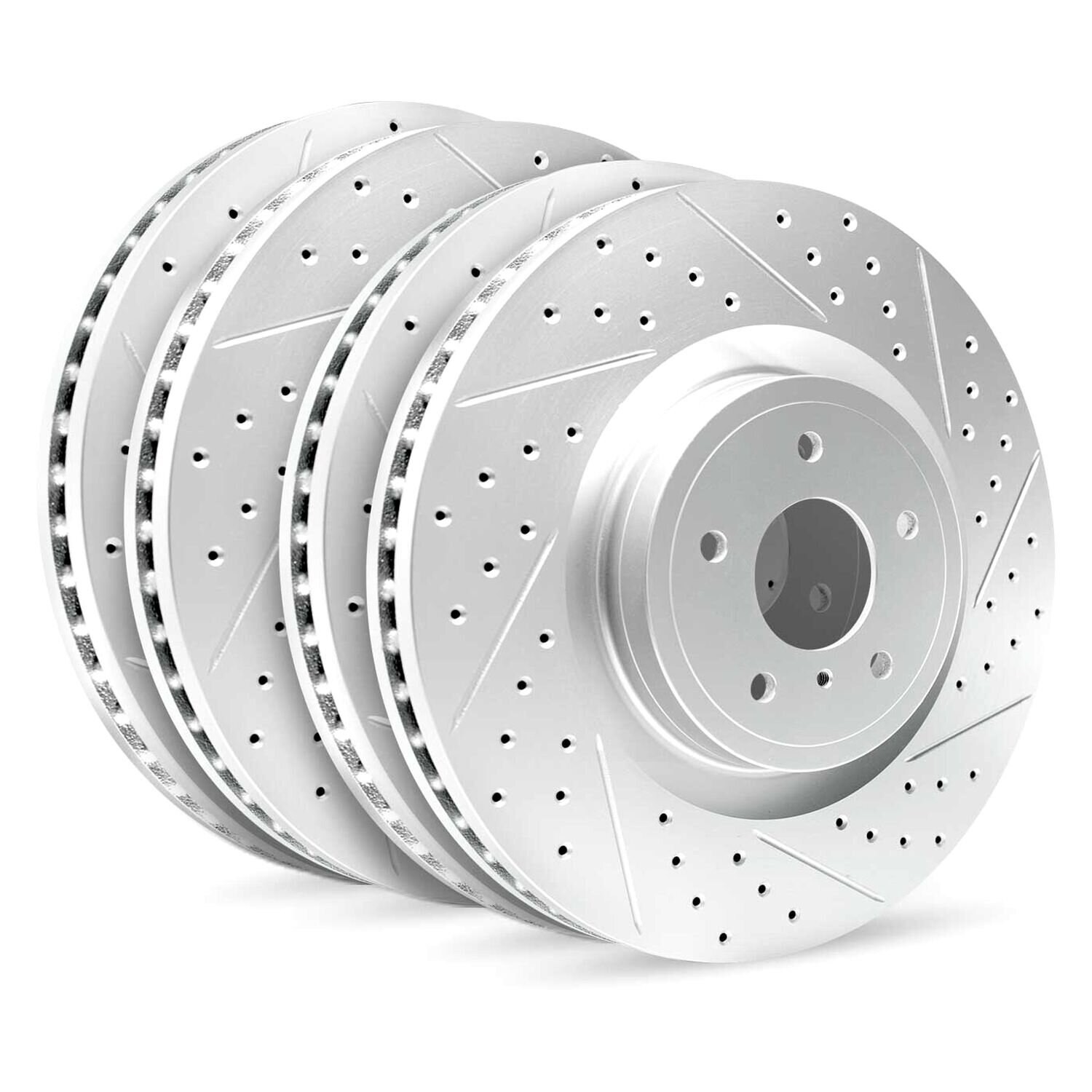 For Honda Clarity 17-21 Drilled & Slotted Front & Rear Brake Rotor Set