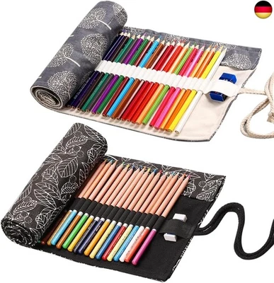 RAIRSKY 2 Stück Stifterolle Rollmäppchen 36 Löcher Stifterolle Kinder Rollmäppchen Pin