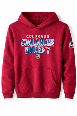 Reebok Jungen Colorado Avalanche Hoodie Pullover Garnet L