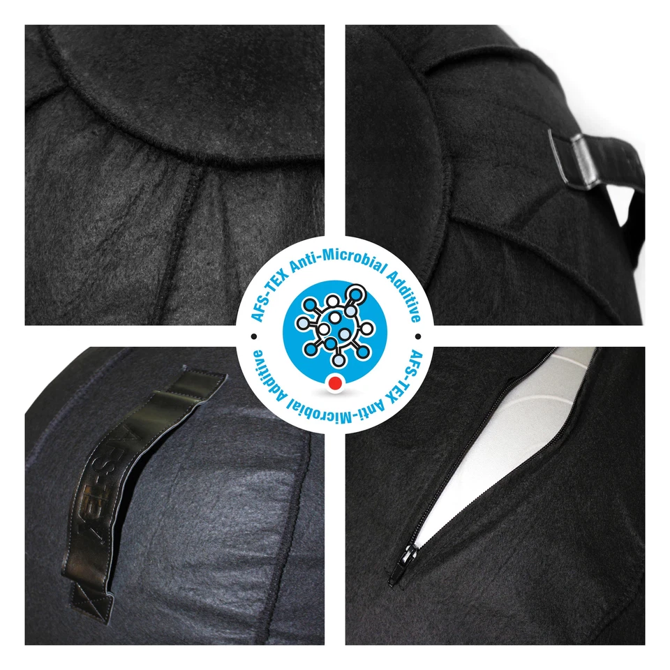 Bola de equilíbrio AFS-TEX® ativa antimicrobiana exercício ioga meia-noite preta grande - Imagem 4 de 4