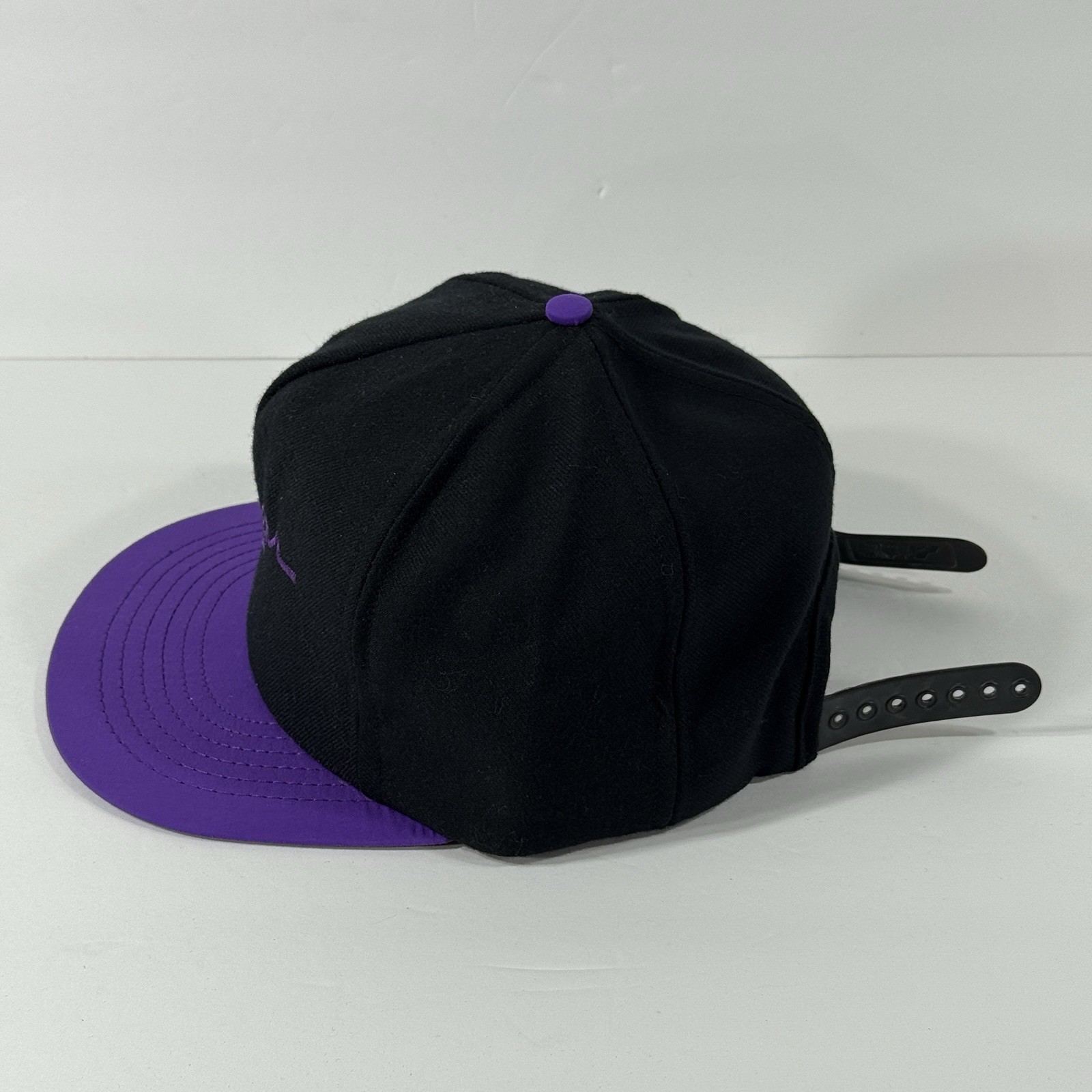 Vintage Snapback Hat Cap Goodyear Script Logo Bla… - image 2