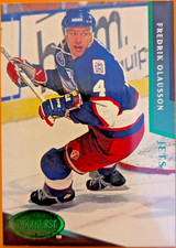 1993-94 Parkhurst #227 Fredrik Olausson Green Foil